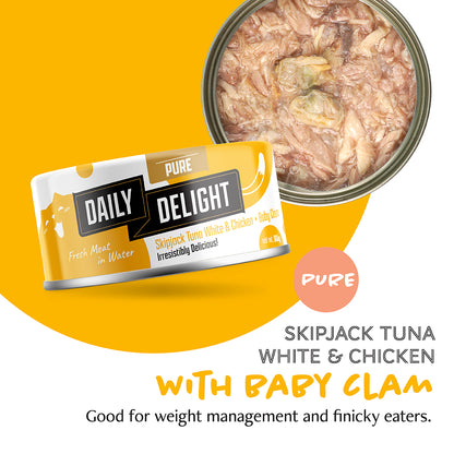 Daily Delight Pure Series Variety Bag Canned Cat Food (6 x 80g)