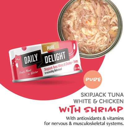 Daily Delight Pure Series Variety Bag Canned Cat Food (6 x 80g)