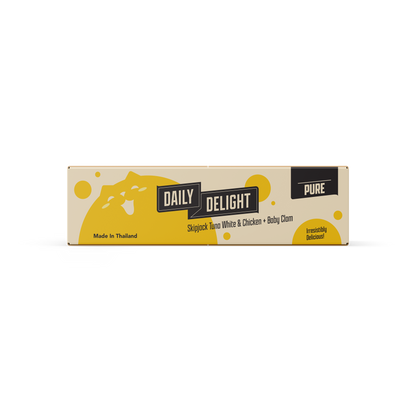 Daily Delight Pure Skipjack Tuna & White Chicken with Baby Clam Canned Cat Food 80g x 24cans