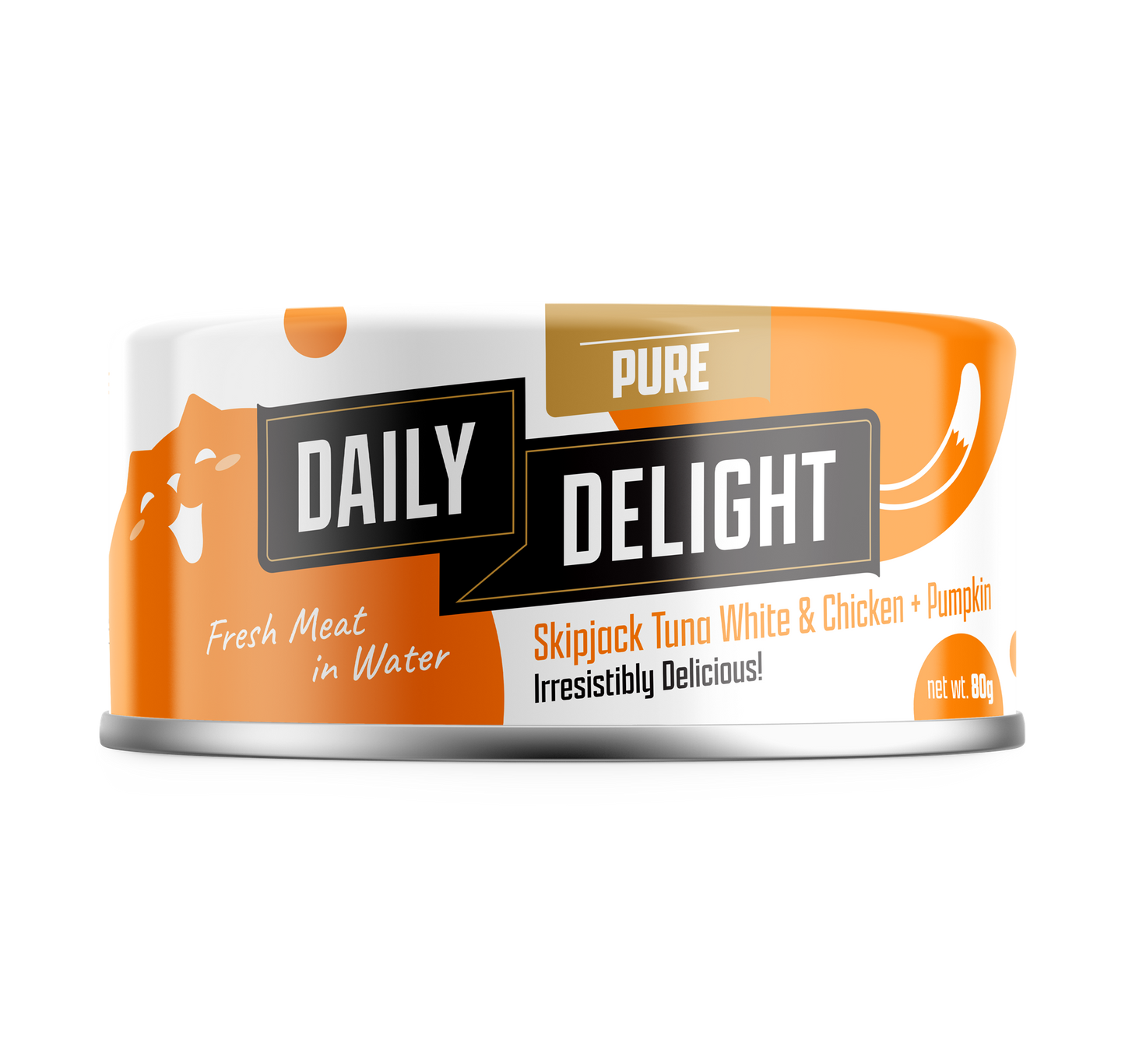 Daily Delight Pure Skipjack Tuna & White Chicken with Pumpkin Canned Cat Food 80g x 24cans