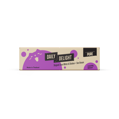 Daily Delight Pure Skipjack Tuna & White Chicken with Salmon Canned Cat Food 80gx 24cans