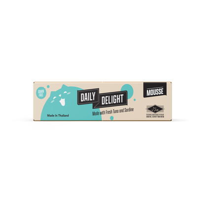 Daily Delight Mousse with Tuna & Sardine Grain-Free Canned Cat Food 70g x 24cans