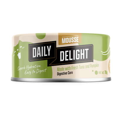 Daily Delight Mousse with Tuna & Pumpkin Grain-Free Canned Cat Food 70g x 24cans