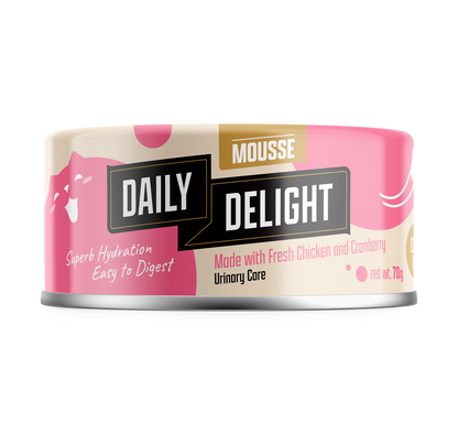 Daily Delight Mousse with Chicken & Cranberry Grain-Free Canned Cat Food 70g x 24cans