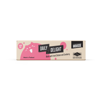 Daily Delight Mousse with Chicken & Cranberry Grain-Free Canned Cat Food 70g x 24cans