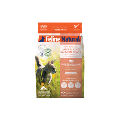 Feline Natural Freeze-Dried Lamb & King Salmon Feast for Cats – 100g / 320g / 800g