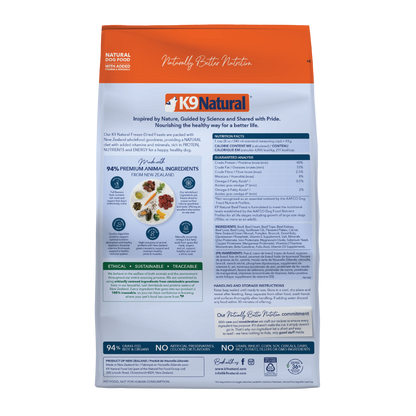 K9 Natural Freeze-Dried Beef Feast for Dogs – 142g / 500g / 1.8kg / 3.6kg