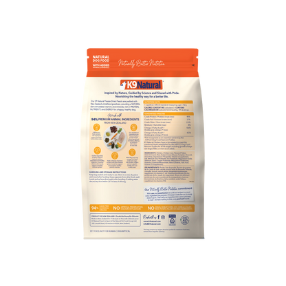 K9 Natural Freeze-Dried Chicken Feast for Dogs – 100g / 500g / 1.8kg / 3.6kg