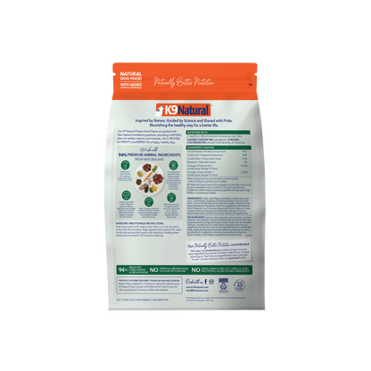K9 Natural Freeze-Dried Lamb Feast for Dogs – 142g / 500g / 1.8kg / 3.6kg