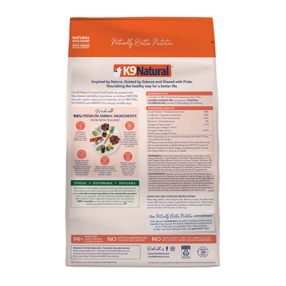 K9 Natural Freeze-Dried Lamb & King Salmon Feast for Dogs – 100g / 500g / 1.8kg / 3.6kg