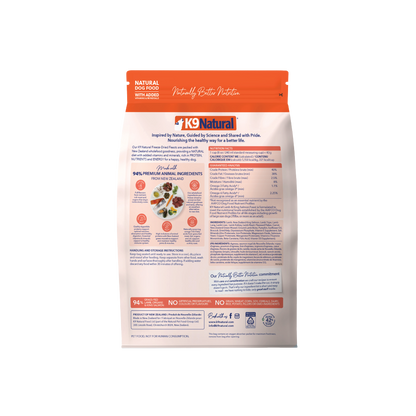 K9 Natural Freeze-Dried Lamb & King Salmon Feast for Dogs – 100g / 500g / 1.8kg / 3.6kg