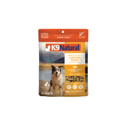 K9 Natural Freeze-Dried Chicken Feast for Dogs – 100g / 500g / 1.8kg / 3.6kg