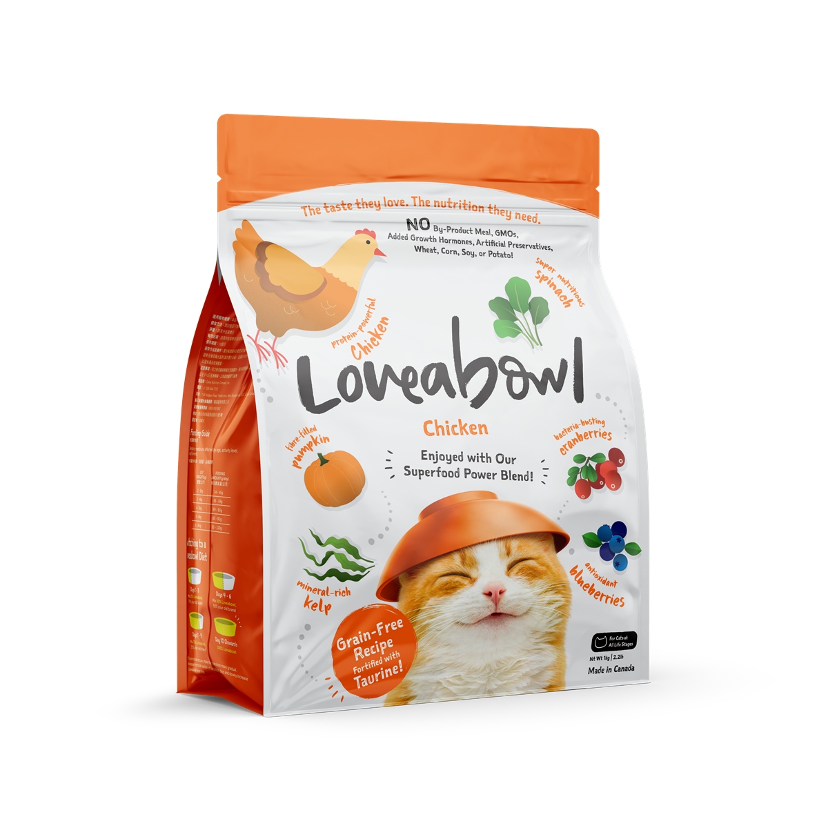 Loveabowl Chicken Grain-Free Dry Cat Food 150g/1kg/4.1kg/9.07kg