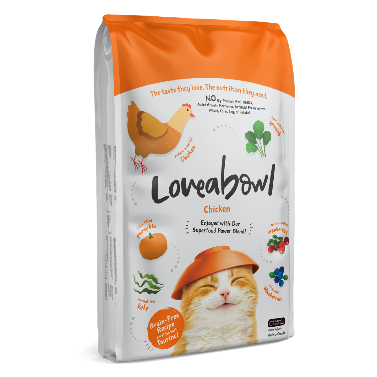 Loveabowl Chicken Grain-Free Dry Cat Food 150g/1kg/4.1kg/9.07kg