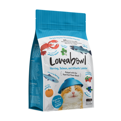 Loveabowl Herring, Salmon & Atlantic Lobster Grain-Free Dry Cat Food 150g/1kg/4.1kg/9.07kg
