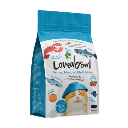 Loveabowl Herring, Salmon & Atlantic Lobster Grain-Free Dry Cat Food 150g/1kg/4.1kg/9.07kg