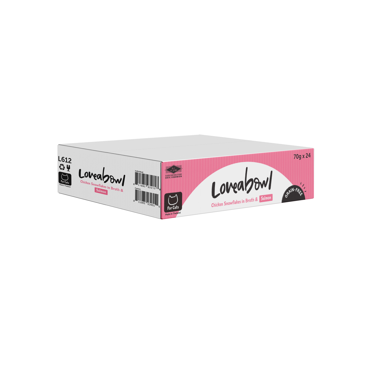 Loveabowl Chicken Snowflakes In Broth With Salmon Canned Cat Food 70g - 24cans