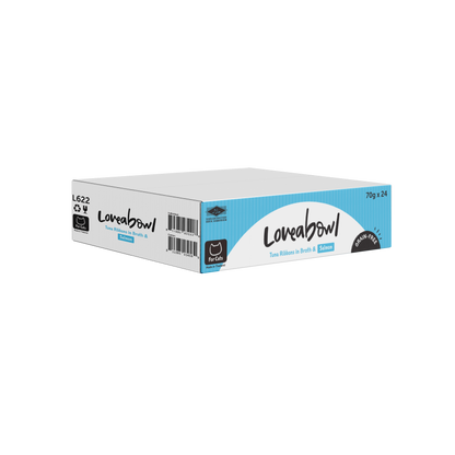 Loveabowl Tuna Ribbons In Broth With Salmon Canned Cat Food 70g - 24cans