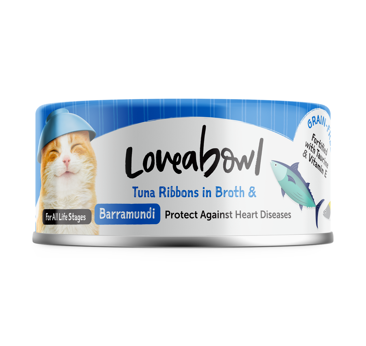Loveabowl Tuna Ribbons In Broth With Barramundi Canned Cat Food 70g - 24cans