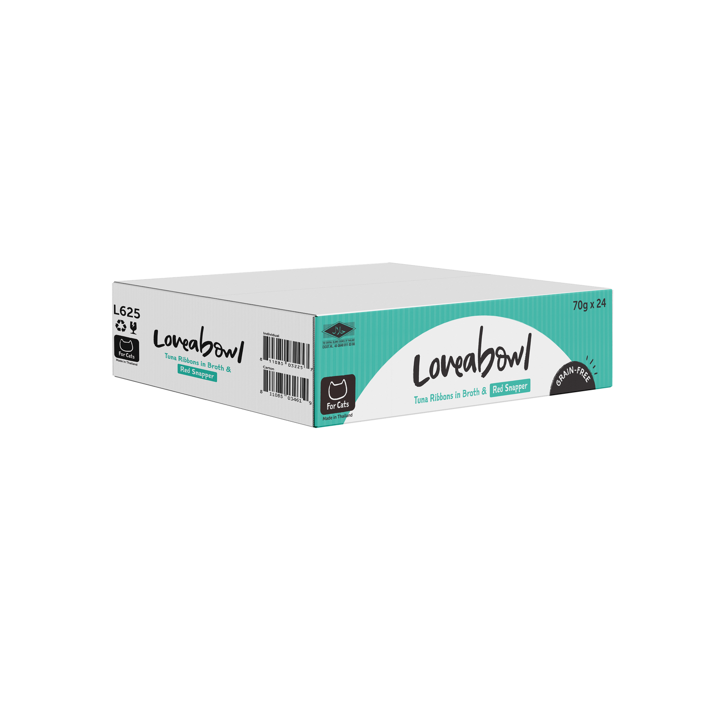 Loveabowl Tuna Ribbons In Broth With Red Snapper Canned Cat Food 70g - 24cans