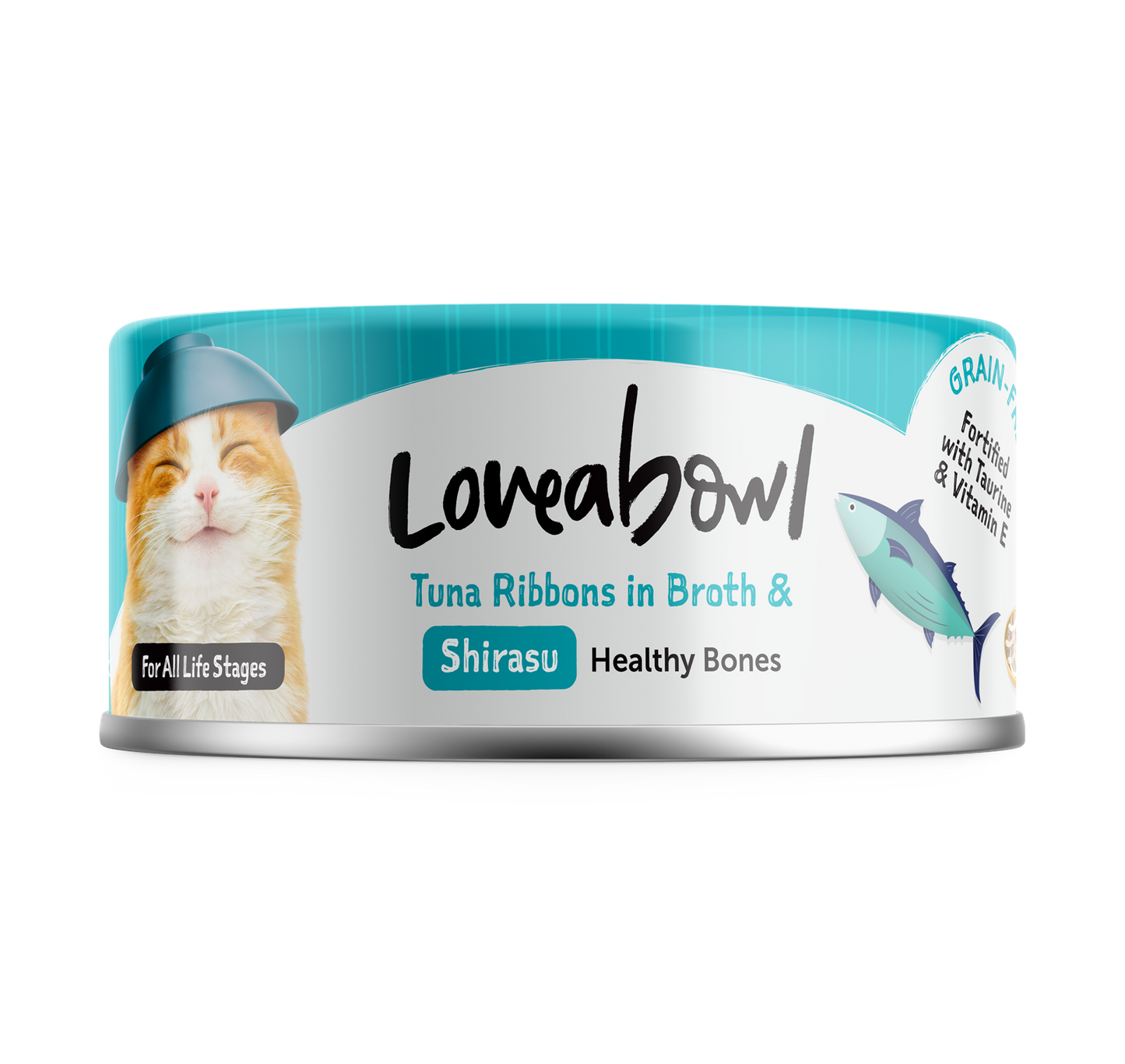 Loveabowl Tuna Ribbons In Broth With Shirasu Canned Cat Food 70g - 24cans