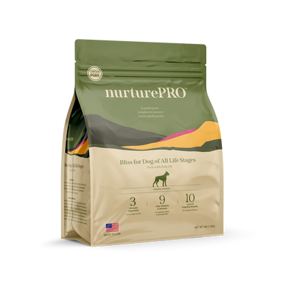 NurturePRO Bliss Pork with Fish Oil – Dry Dog Food for All Life Stages (1.8kg / 5.7kg / 11.8kg)