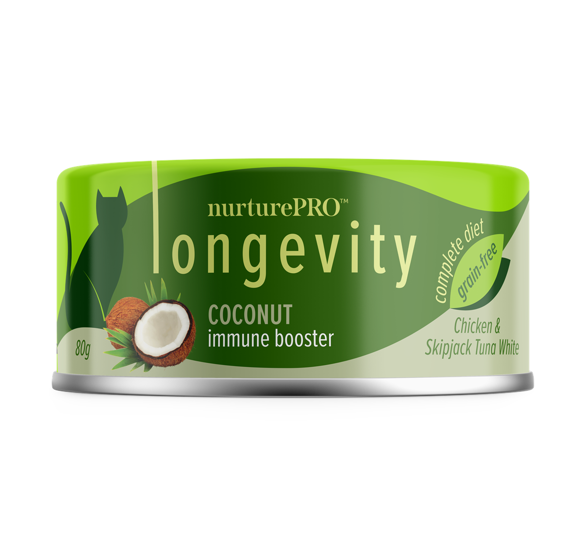 Nurture Pro Longevity Wet Cat Food – With Coconut 80g - 24cans
