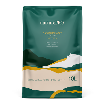 Nurture Pro Bentonite Cat Litter – Unscented (10L)
