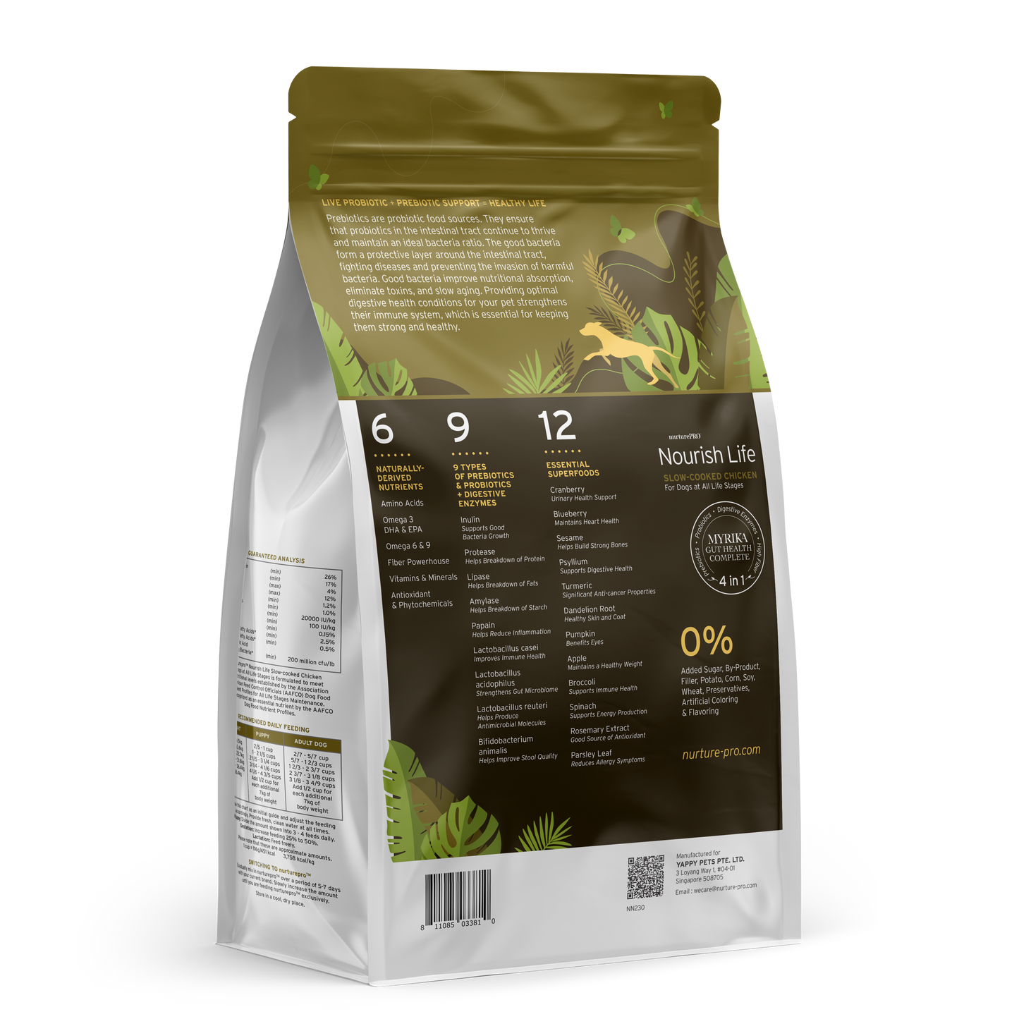 Nurture Pro Nourish Life Slow-Cooked Chicken Dry Dog Food – Puppy & Adult (300g / 1.8kg / 5.7kg / 11.8kg)