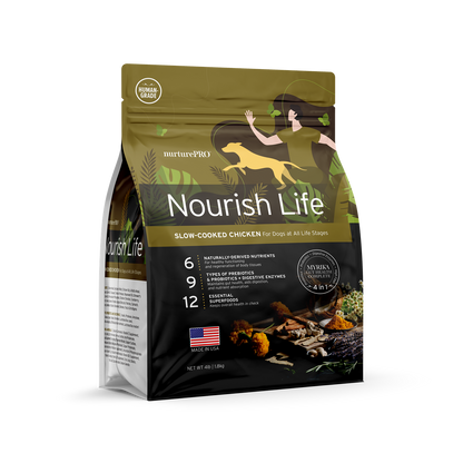 Nurture Pro Nourish Life Slow-Cooked Chicken Dry Dog Food – Puppy & Adult (300g / 1.8kg / 5.7kg / 11.8kg)