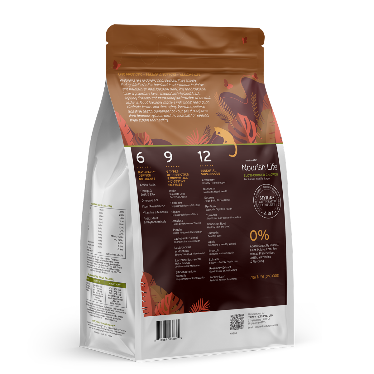 Nurture Pro Nourish Life Slow-Cooked Chicken Dry Cat Food – Indoor Kitten & Adult (300g / 1.8kg / 5.7kg)
