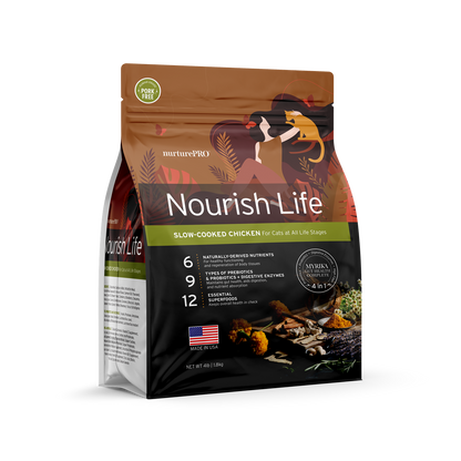 Nurture Pro Nourish Life Slow-Cooked Chicken Dry Cat Food – Indoor Kitten & Adult (300g / 1.8kg / 5.7kg)