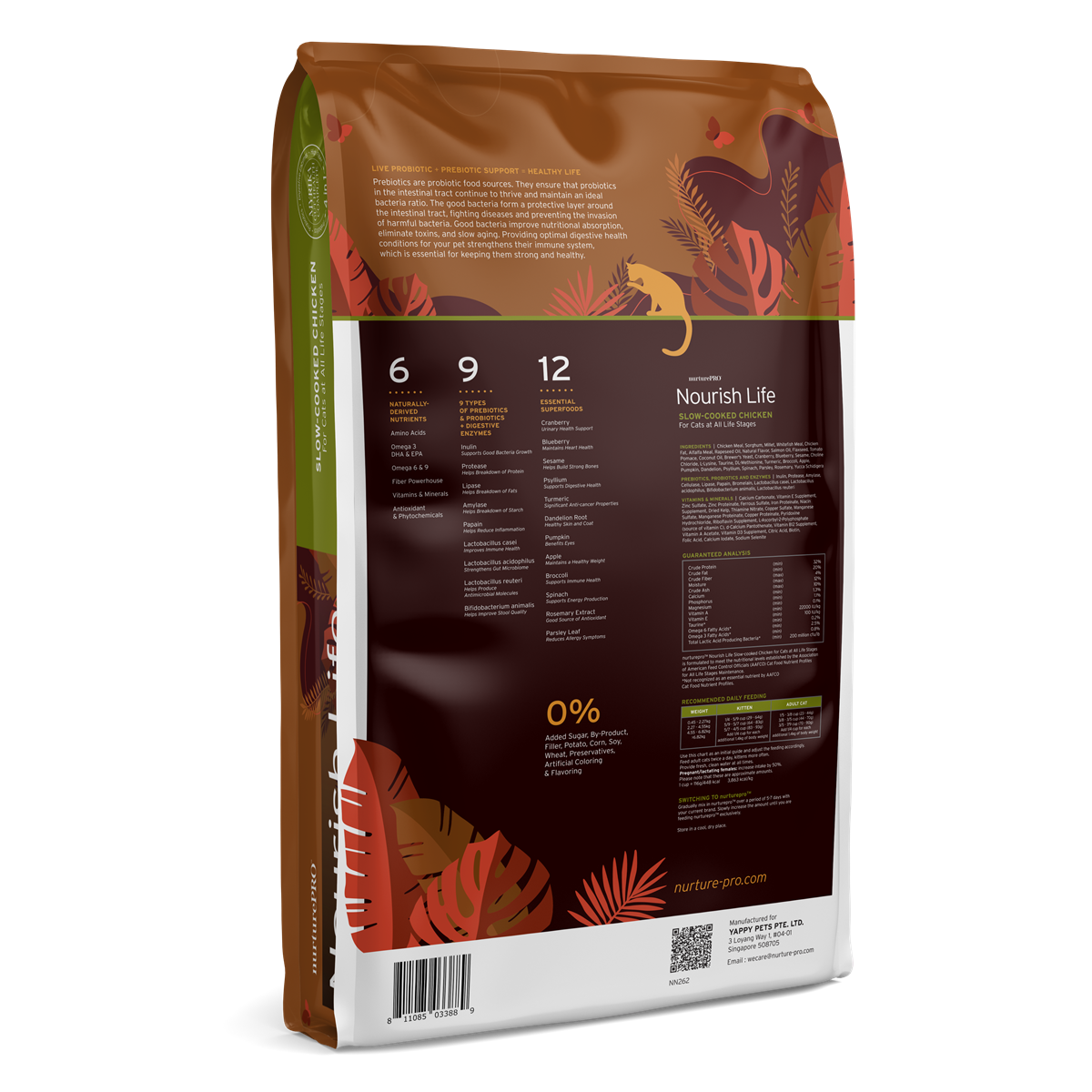 Nurture Pro Nourish Life Slow-Cooked Chicken Dry Cat Food – Indoor Kitten & Adult (300g / 1.8kg / 5.7kg)