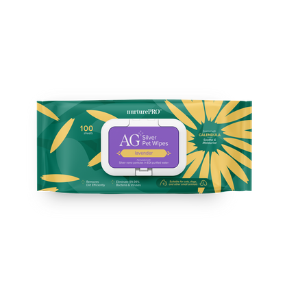 Nurture Pro AG+ Silver Pet Wipes Lavender (100 Sheets) - 6pack