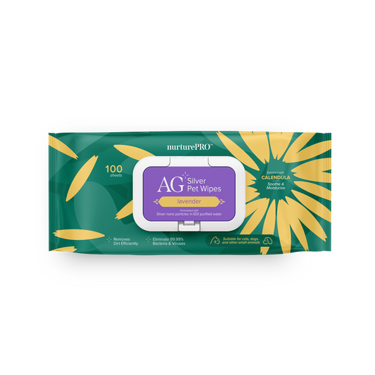 Nurture Pro AG+ Silver Pet Wipes Lavender (100 Sheets) - 6pack