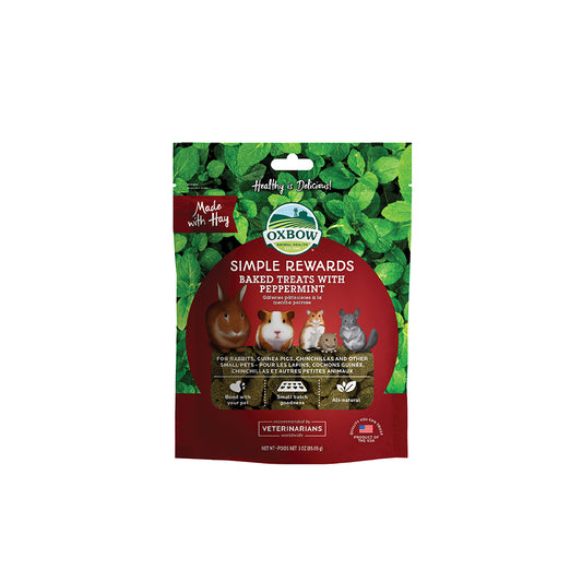 Oxbow Simple Rewards Baked Treats with Peppermint for Small Pets