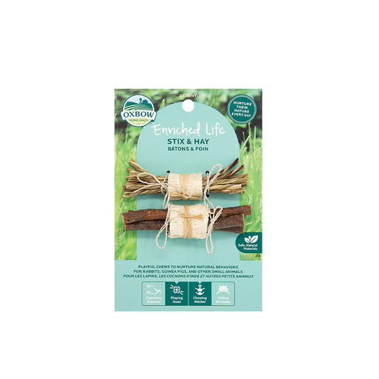 Oxbow Enriched Life Stix Hay Chews for Small Pets