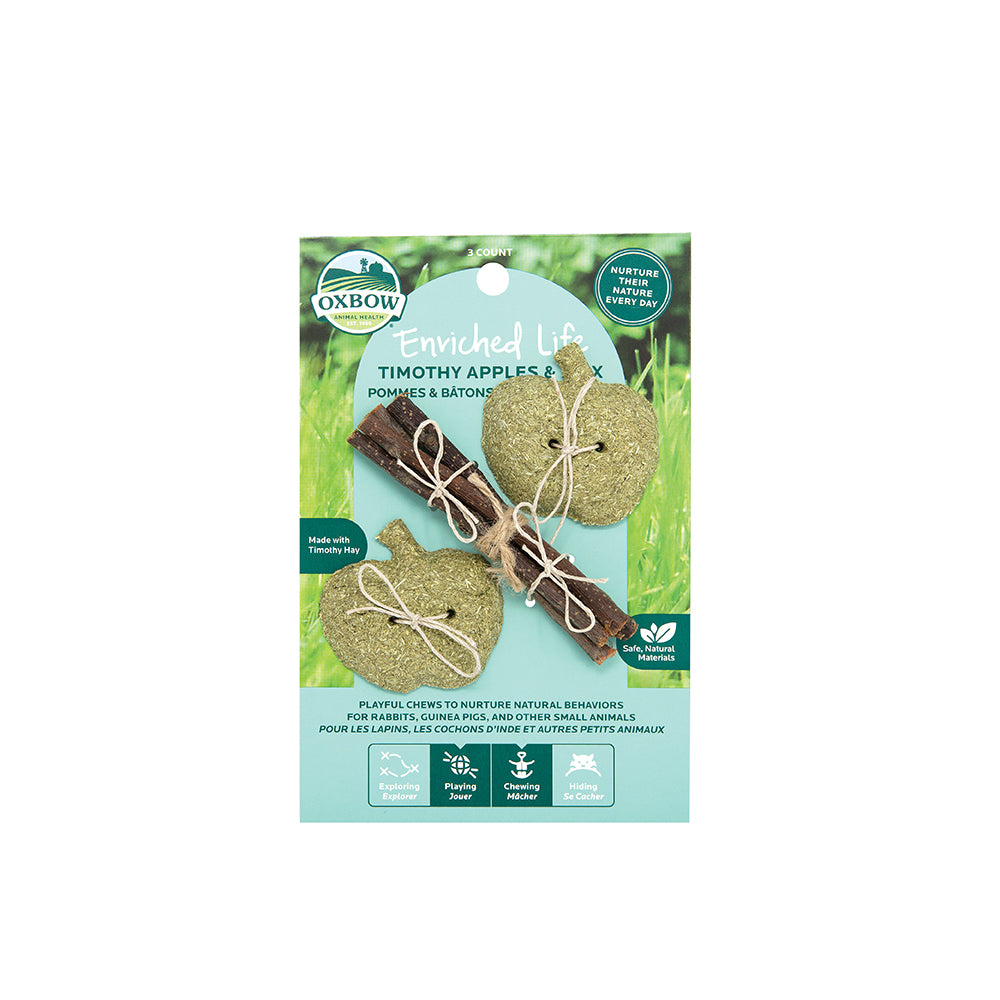 Oxbow Enriched Life Timothy Apple Stix for Small Pets
