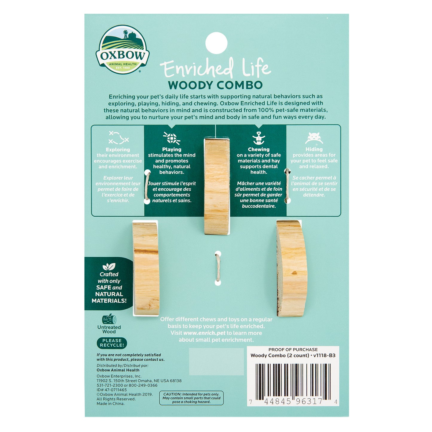Oxbow Enriched Life Woody Combo Chew Set for Small Pets