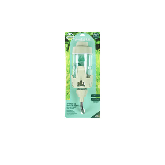 Oxbow Enriched Life Dripless Water Bottle - Light Green | No-Drip Hydration for Small Pets