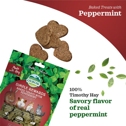 Oxbow Simple Rewards Baked Treats with Peppermint for Small Pets