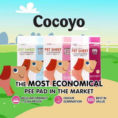 Cocoyo Pee Pads Small 33×45cm (100pcs) – Leak-Proof, Anti-Bacterial & Ultra Absorbent