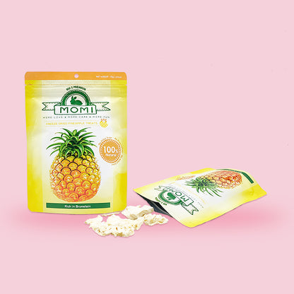 Momi Freeze-Dried Pineapple Treat | Natural Fruit Snack for Rabbits, Guinea Pigs & Small Pets