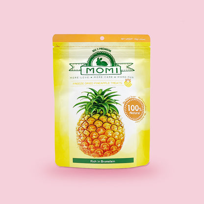 Momi Freeze-Dried Pineapple Treat | Natural Fruit Snack for Rabbits, Guinea Pigs & Small Pets