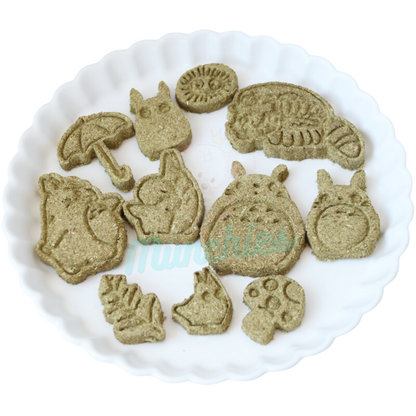 Munchies Chinchilla-Themed Timothy Hay Cakes (11pcs) – Handmade, Cute & Natural Treats