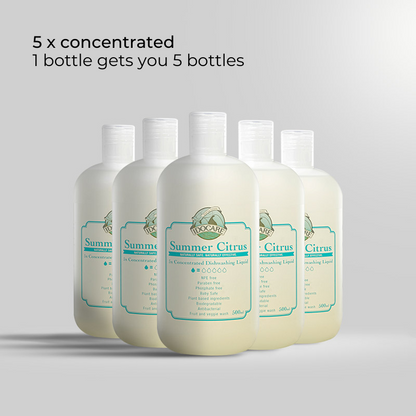 IDOCARE Summer Citrus 5X Dishwashing Liquid – 100% Plant-Based, Powerful & Gentle