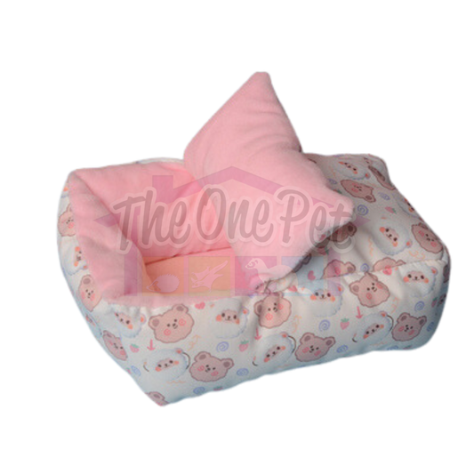 Munchies Handmade Small Pet Bed with Pillow – Soft Nest for Rats, Hamsters & More