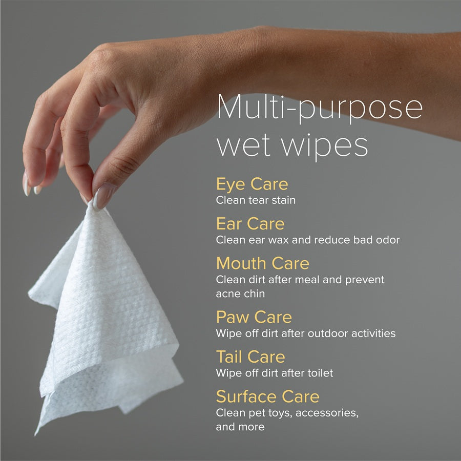 Nurture Pro AG+ Silver Pet Wipes Green Tea (10 Sheets) - 20pack