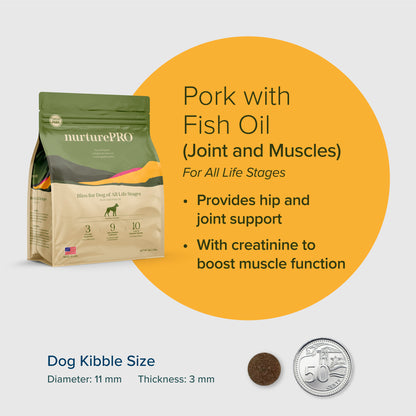NurturePRO Bliss Pork with Fish Oil – Dry Dog Food for All Life Stages (1.8kg / 5.7kg / 11.8kg)